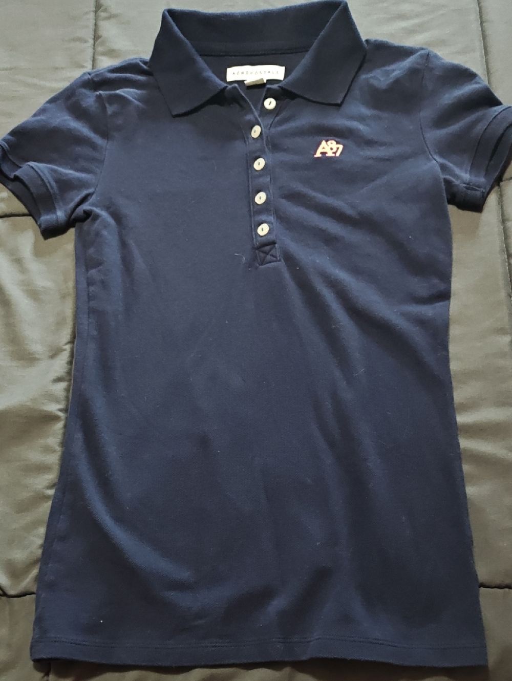 Aeropostale Navy Blue Girls Polo with A87 Logo
